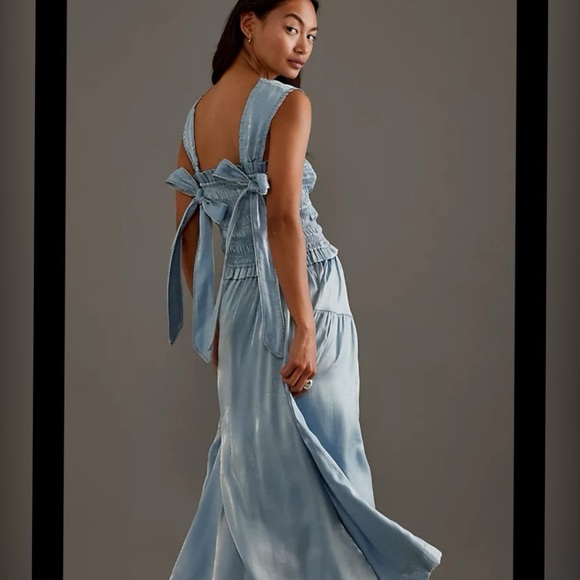 Damson Madder Dresses & Skirts - Damson Madder Violet Maxi
Dress Blue Glass Satin NEW W TAG Size US 14